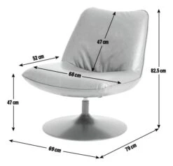 Habitat Nanna Faux Leather Swivel Chair - Tan 15 Habitat Nanna Faux Leather Swivel Chair - Tan -Habitat 9466047 R E001