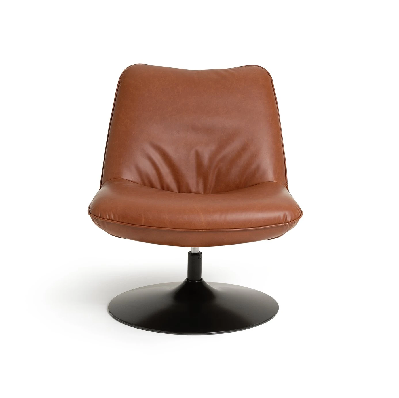 Habitat Nanna Faux Leather Swivel Chair - Tan 1 Habitat Nanna Faux Leather Swivel Chair - Tan