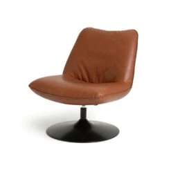 Habitat Nanna Faux Leather Swivel Chair - Tan 10 Habitat Nanna Faux Leather Swivel Chair - Tan -Habitat 9466047 R Z002A