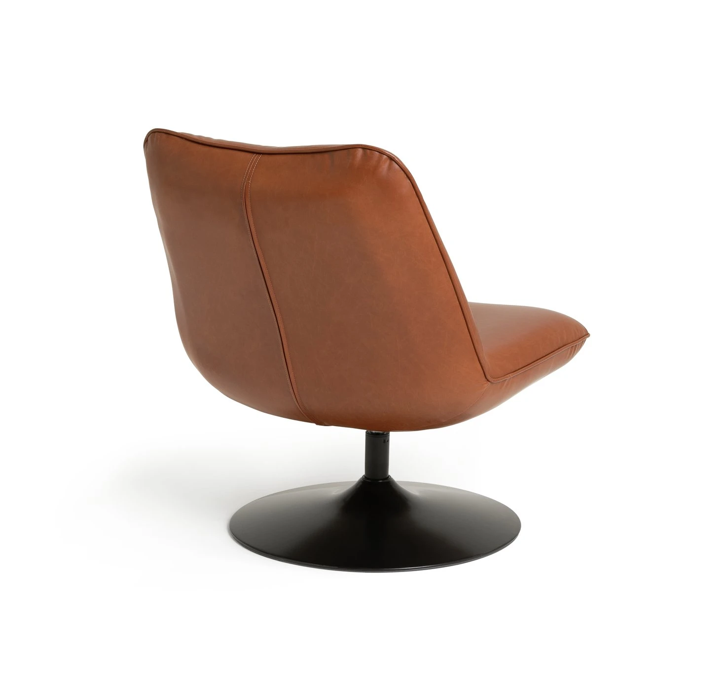 Habitat Nanna Faux Leather Swivel Chair - Tan 4 Habitat Nanna Faux Leather Swivel Chair - Tan - Image 4