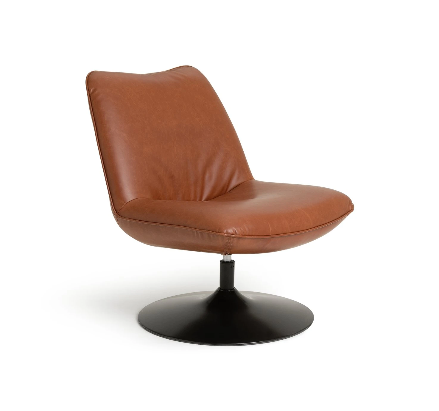 Habitat Nanna Faux Leather Swivel Chair - Tan 5 Habitat Nanna Faux Leather Swivel Chair - Tan - Image 5