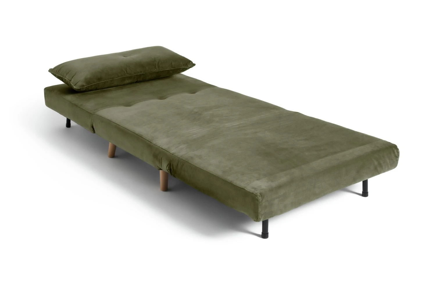 Habitat Roma Single Velvet Chairbed - Sage Green 4 Habitat Roma Single Velvet Chairbed - Sage Green - Image 4