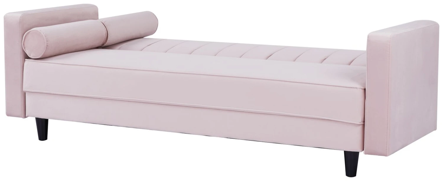 Habitat Preston Clic Clac Velvet Sofa Bed - Pink 5 Habitat Preston Clic Clac Velvet Sofa Bed - Pink - Image 5
