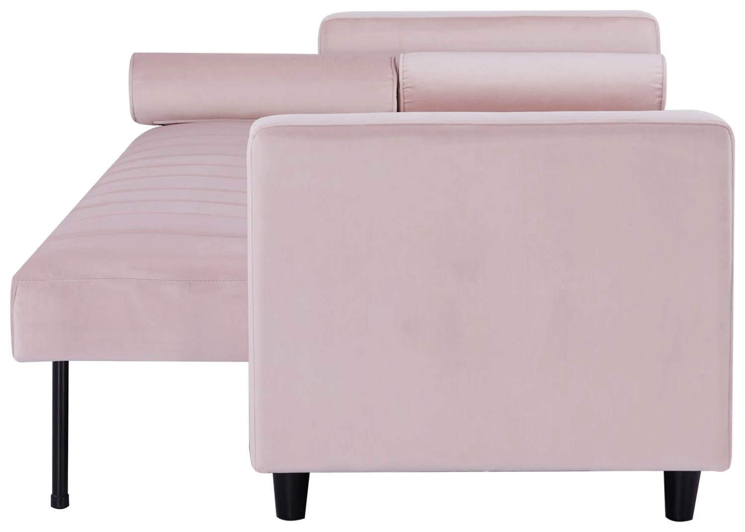 Habitat Preston Clic Clac Velvet Sofa Bed - Pink 6 Habitat Preston Clic Clac Velvet Sofa Bed - Pink - Image 6