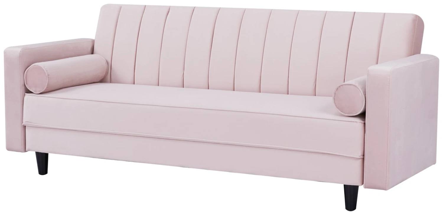 Habitat Preston Clic Clac Velvet Sofa Bed - Pink 8 Habitat Preston Clic Clac Velvet Sofa Bed - Pink - Image 8