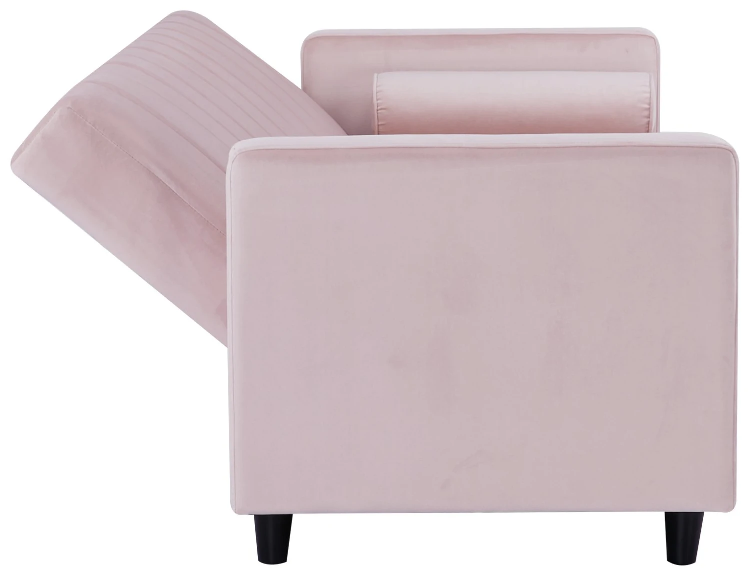 Habitat Preston Clic Clac Velvet Sofa Bed - Pink 9 Habitat Preston Clic Clac Velvet Sofa Bed - Pink - Image 9