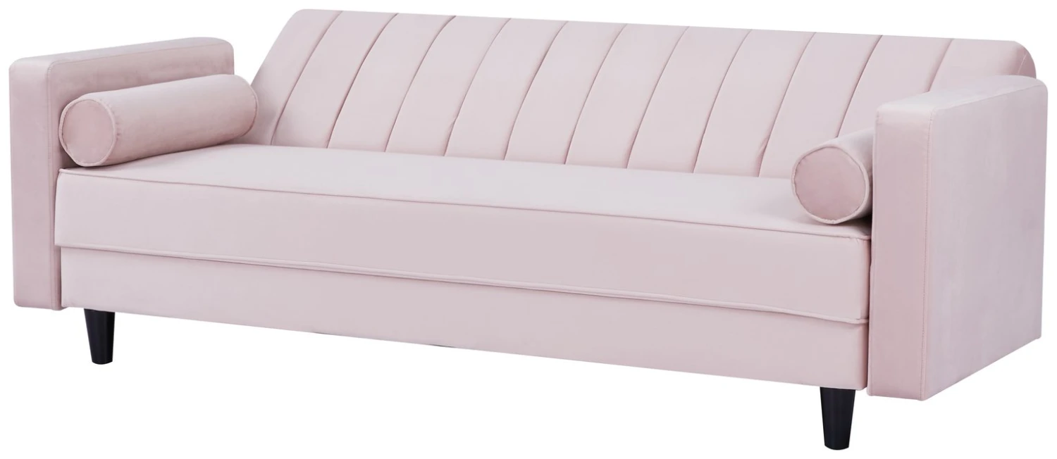 Habitat Preston Clic Clac Velvet Sofa Bed - Pink 10 Habitat Preston Clic Clac Velvet Sofa Bed - Pink - Image 10