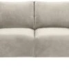 Habitat Julien Velvet 2 Seater Sofa - Natural