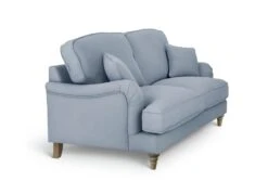 Habitat Matilda Velvet 3 Seater Sofa - Light Blue -Habitat 9488276 R Z004A
