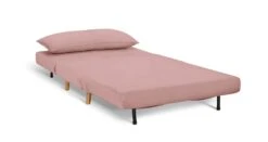 Habitat Roma Small Double Velvet Chairbed - Pink -Habitat 9490336 R Z002A