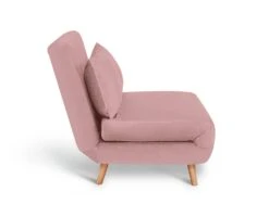 Habitat Roma Small Double Velvet Chairbed - Pink -Habitat 9490336 R Z004A
