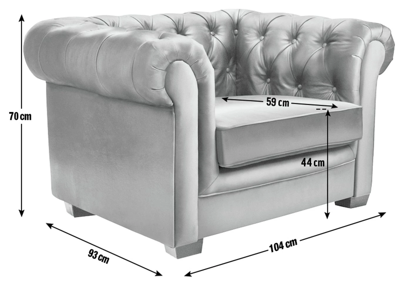 Habitat Chesterfield Velvet Armchair - Green 8 Habitat Chesterfield Velvet Armchair - Green - Image 8