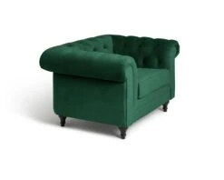 Habitat Chesterfield Velvet Armchair - Green 14 Habitat Chesterfield Velvet Armchair - Green -Habitat 9491641 R Z004A