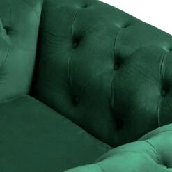 Habitat Chesterfield Velvet Armchair - Green 15 Habitat Chesterfield Velvet Armchair - Green -Habitat 9491641 R Z005A