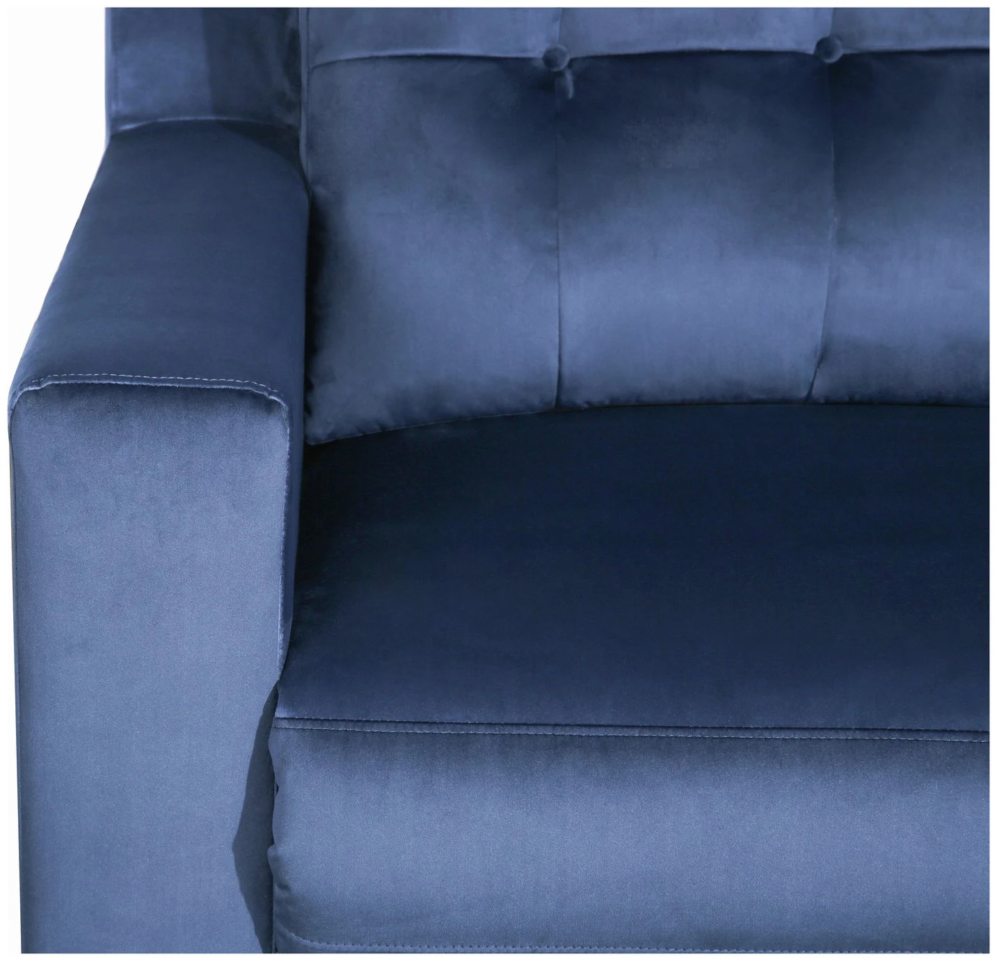 Habitat Emerson Velvet 2 Seater Recliner Sofa - Navy Blue 8 Habitat Emerson Velvet 2 Seater Recliner Sofa - Navy Blue - Image 8