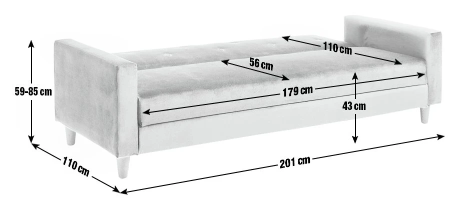 Habitat Brooks Clic Clac Storage Fabric Sofa Bed - Green 5 Habitat Brooks Clic Clac Storage Fabric Sofa Bed - Green - Image 5