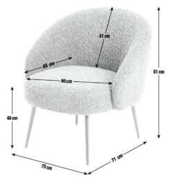 Habitat Ash Boucle Accent Chair - Grey -Habitat 9515510 R E001