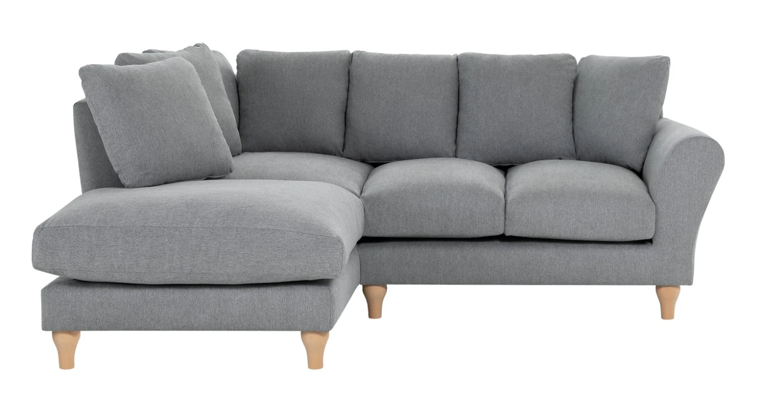 Habitat Carrie Fabric Left Hand Corner Chaise Sofa - Grey 4 Habitat Carrie Fabric Left Hand Corner Chaise Sofa - Grey - Image 4