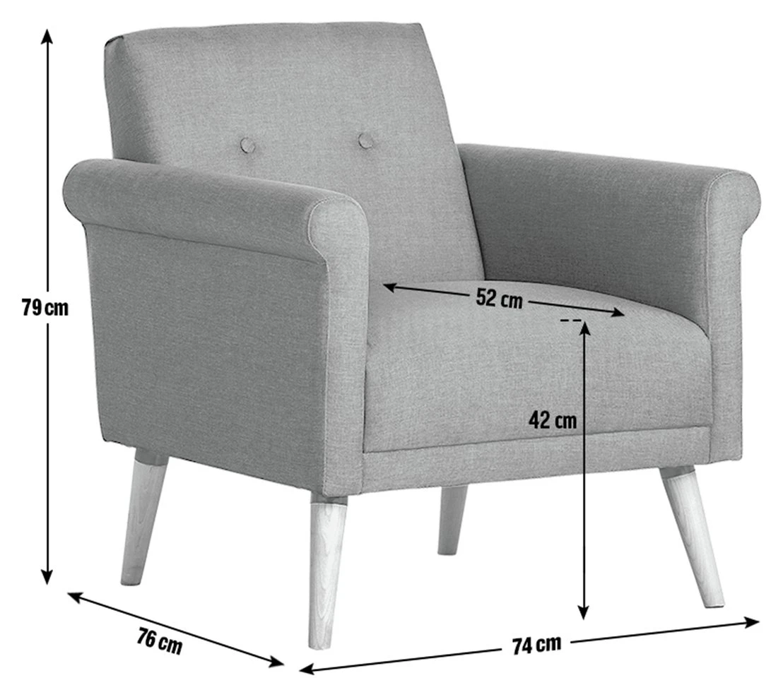 Habitat Evie Fabric Armchair In A Box - Navy 5 Habitat Evie Fabric Armchair In A Box - Navy - Image 5