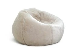 Kaikoo Ayrton Fur Beanbag- Cream -Habitat 9556696 R Z002A