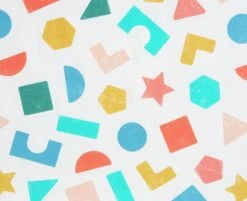 Habitat Kids Colourful Shapes 2 Pack Fitted Sheets - Cot -Habitat 9571310 R B002