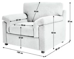 Habitat Florence Fabric Armchair - Grey 11 Habitat Florence Fabric Armchair - Grey -Habitat 9574654 R E001