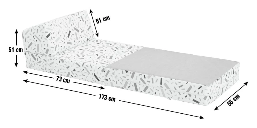 Habitat Kids Grey Stars Chair Bed 4 Habitat Kids Grey Stars Chair Bed - Image 4