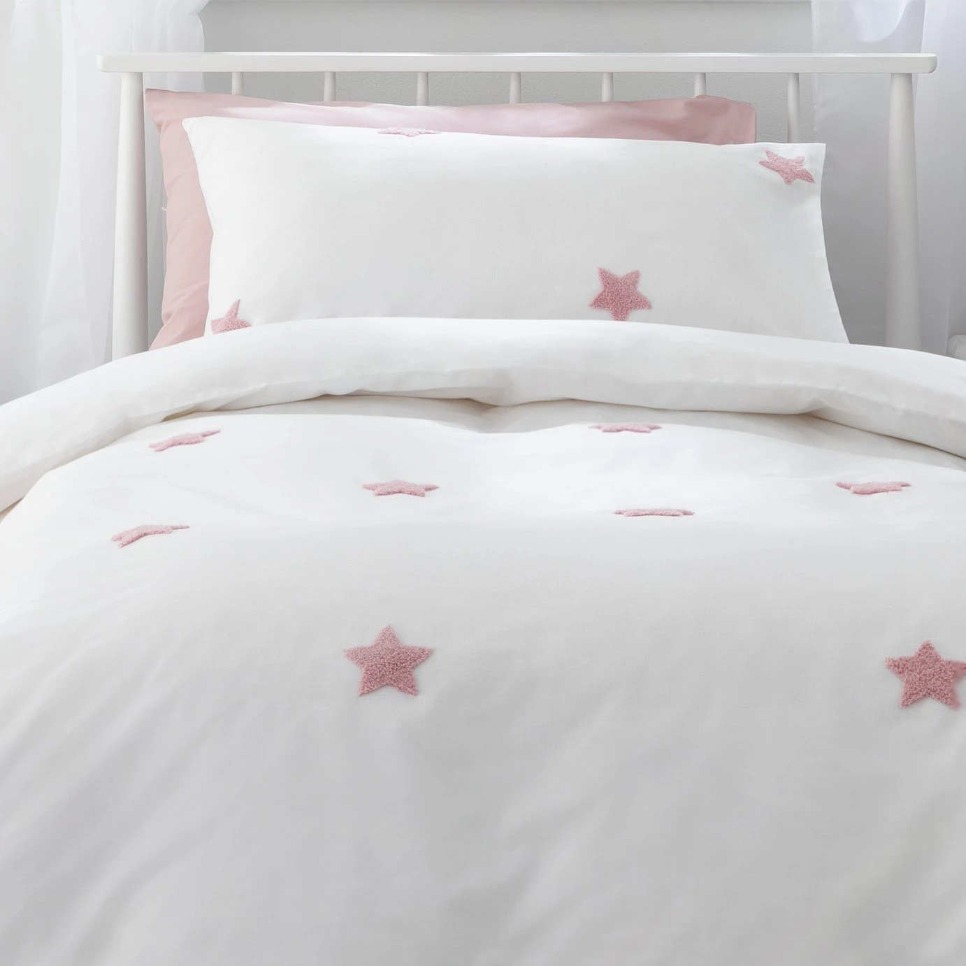 Habitat Tufted Star Pink Kids Bedding Set - Single