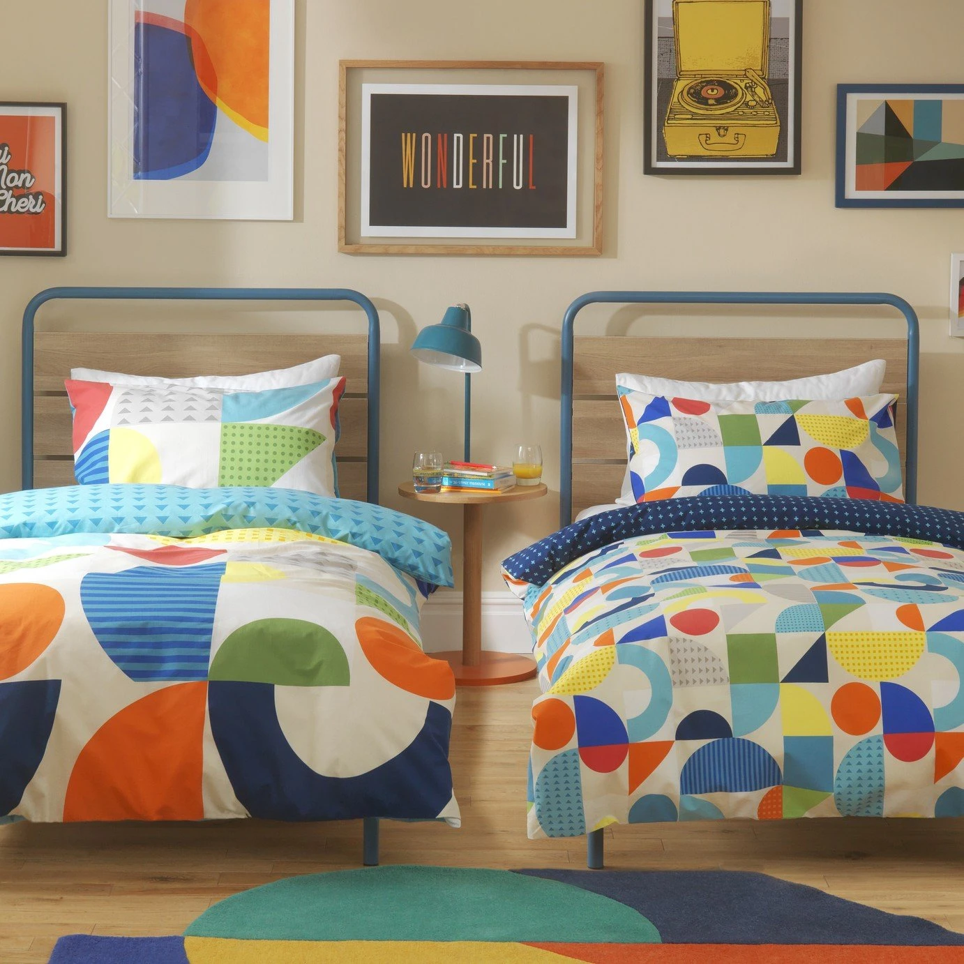 Habitat Kids Geo Shapes Twin Pack Bedding Set - Double