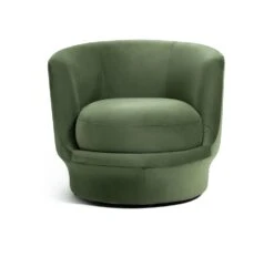 Habitat 9 Habitat Ronda Velvet Accent Chair - Olive Green