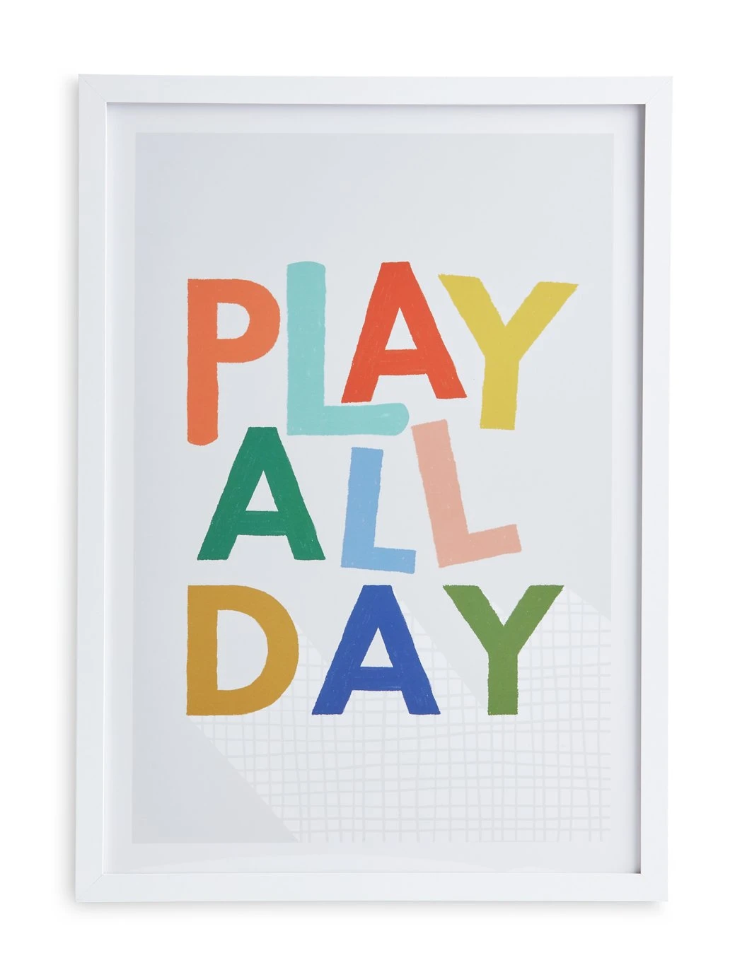 Habitat Kids Play Slogan Framed Wall Art - 31x43cm